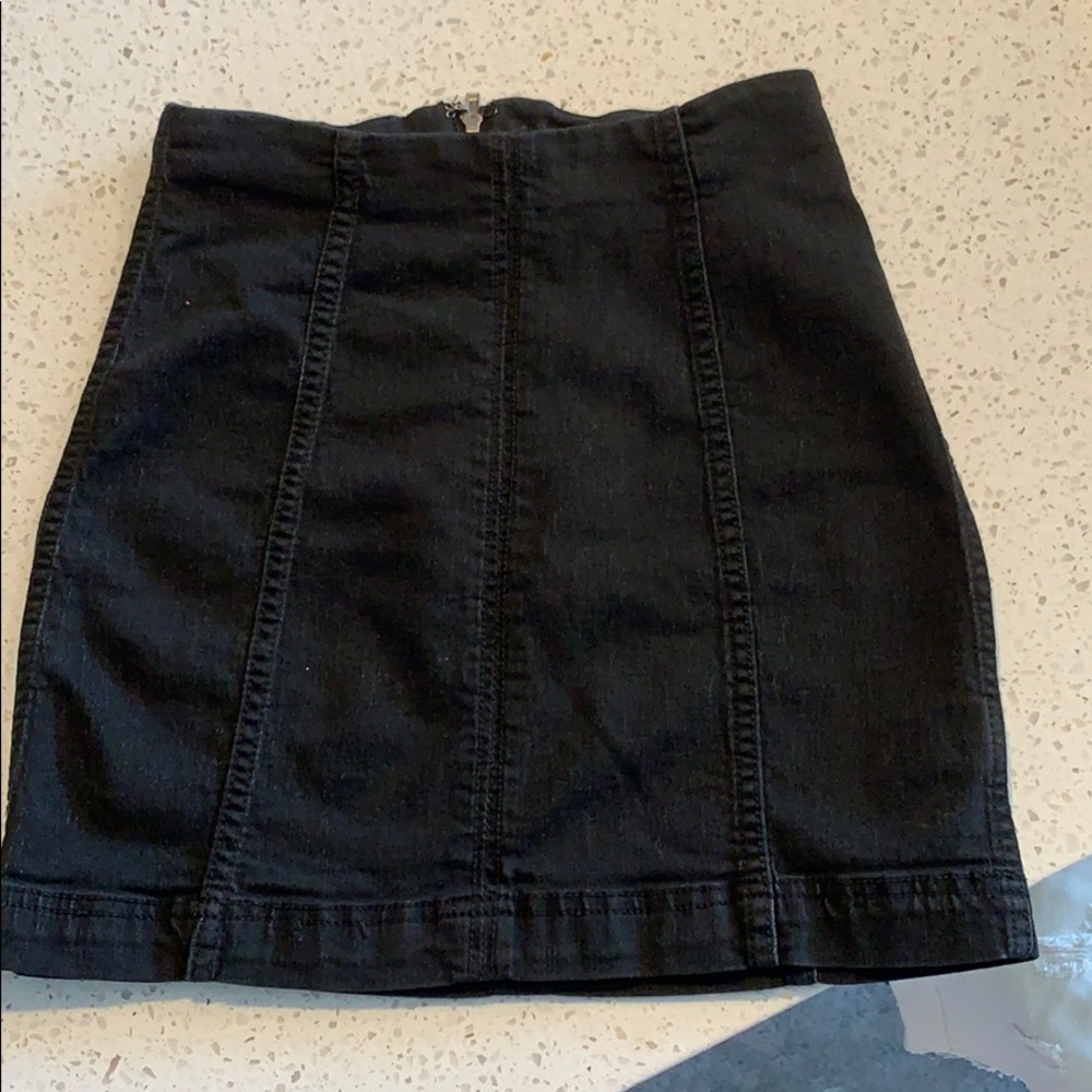 Black denim FreePeople Skirt
